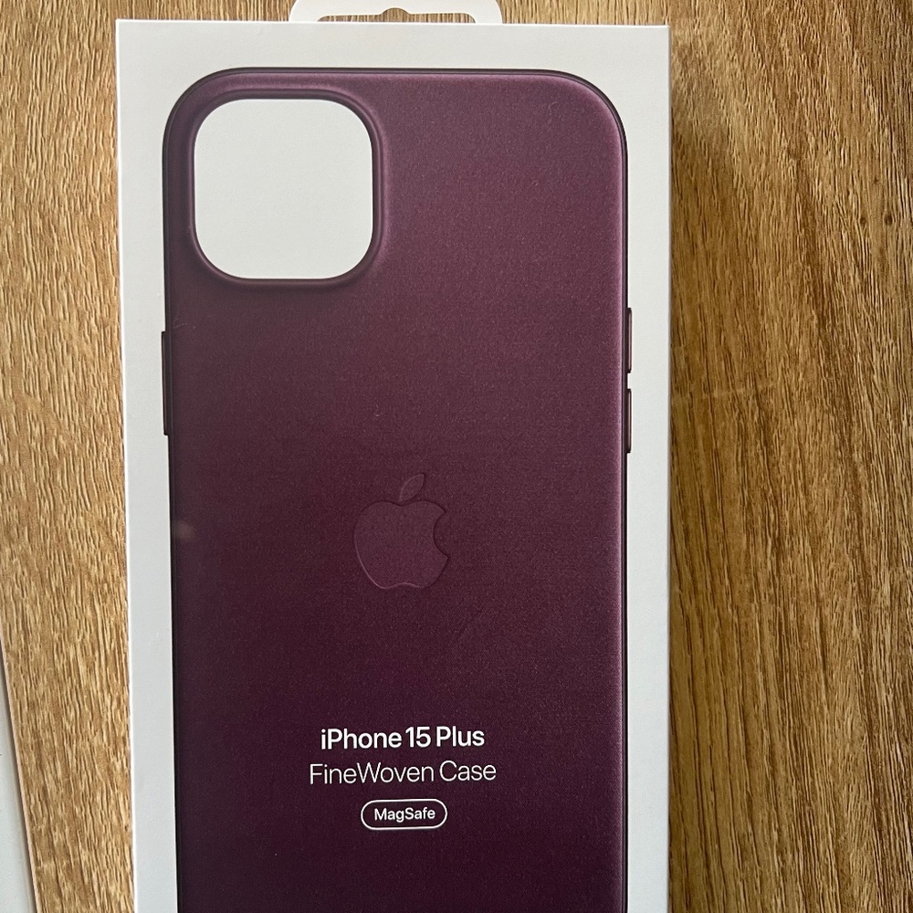 NWT iPhone 15 Plus FineWoven Case, Dark Purple
